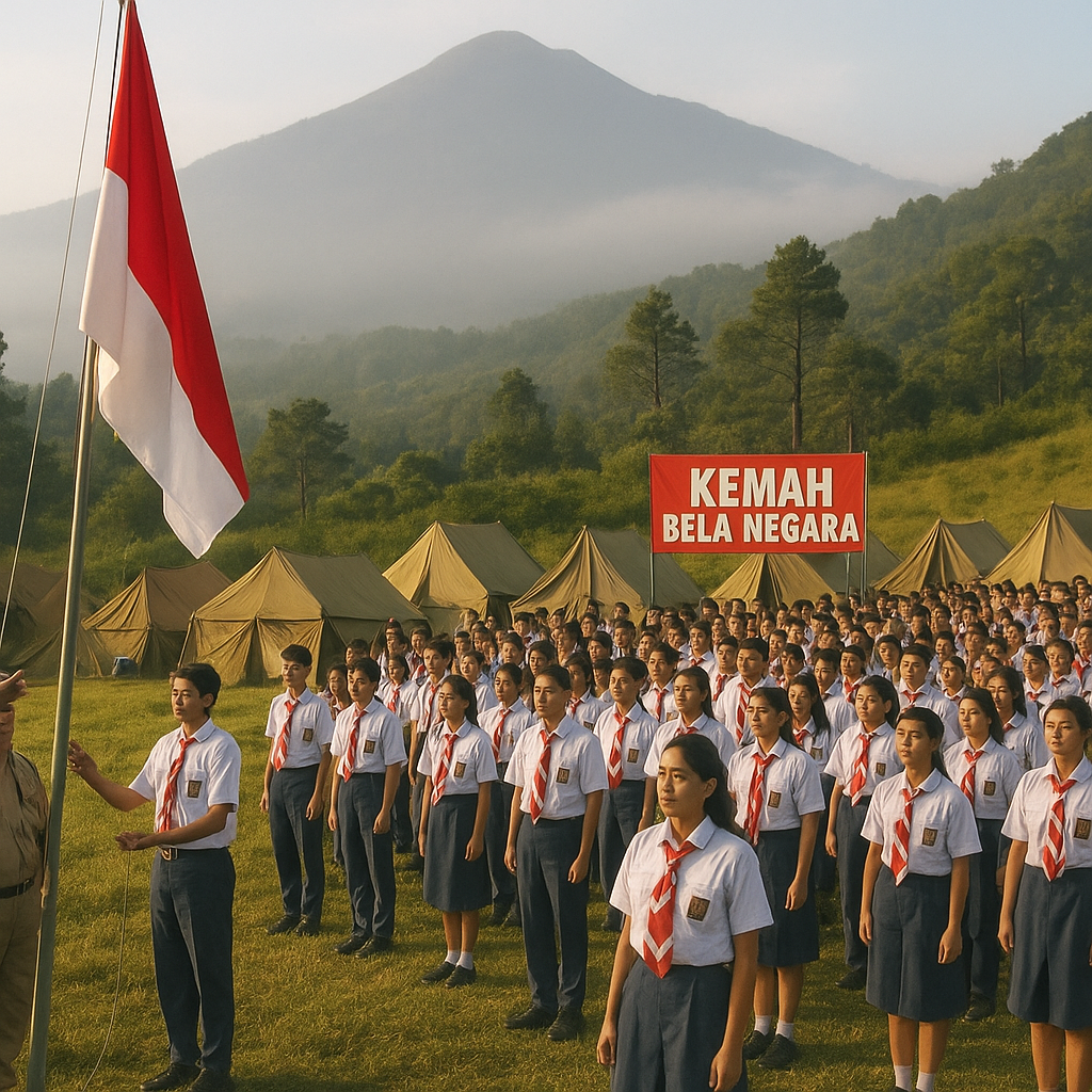 Menghidupkan Api Sejarah: Ratusan Siswa Ikuti Kemah Bela Negara di Lereng Lawu
