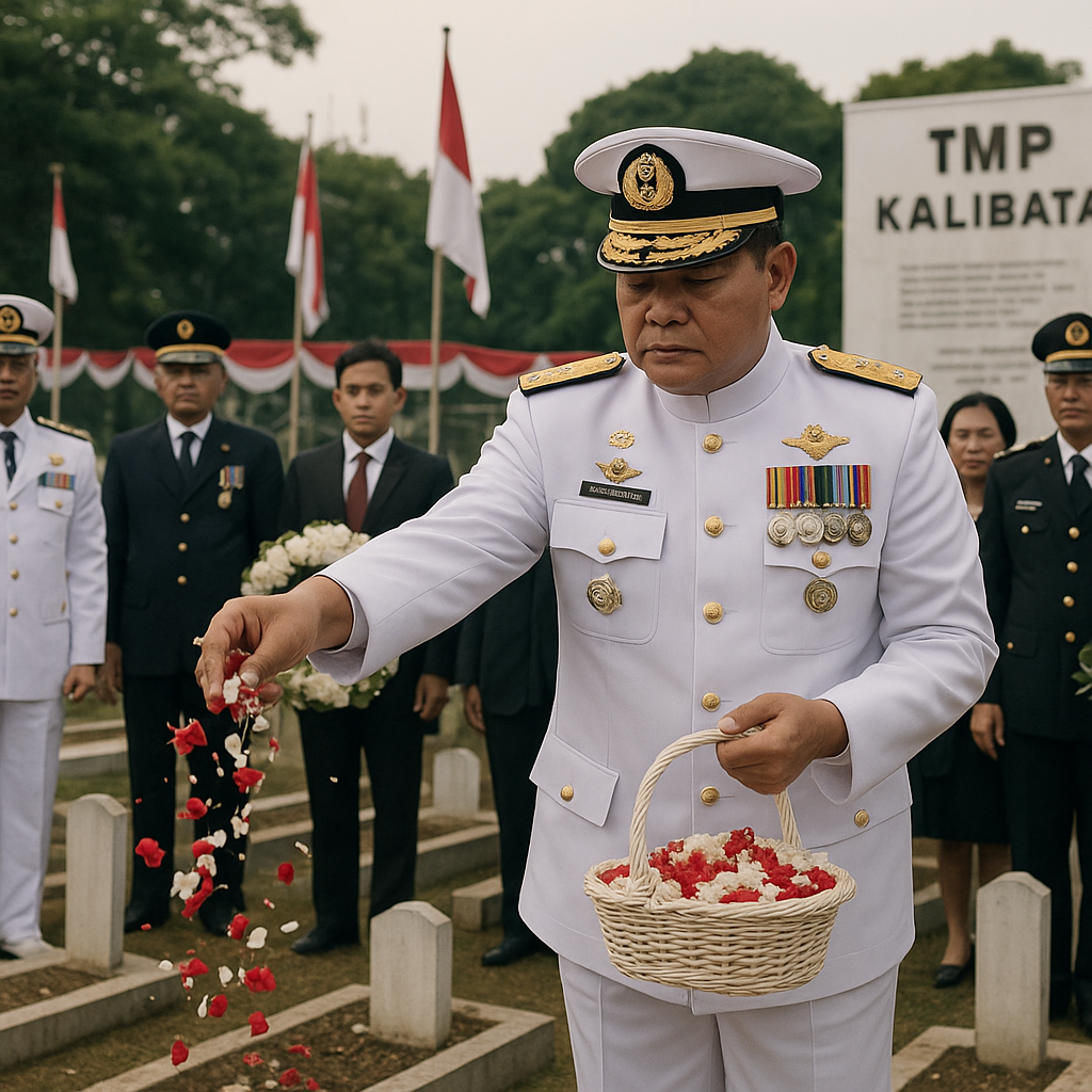 Tabur Bunga dan Ziarah Khidmat: Mantan KSAL Hormati Jasa Para Pahlawan Laut di TMP Kalibata