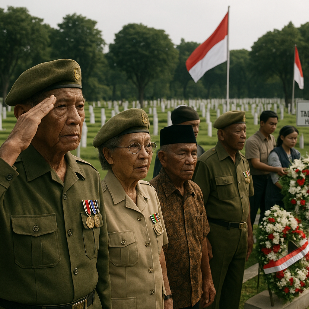 Ziarah Kehormatan di TMP Kalibata, Veteran Wujudkan Sumpah Takkan Melupakan Jasa Pahlawan