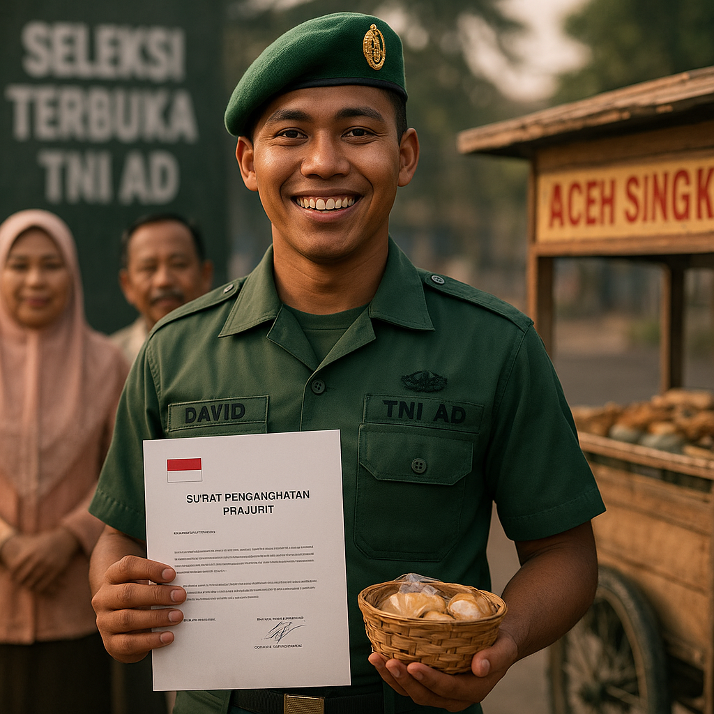 Menembus Batas: Anak Penjual Kue Keliling Aceh Singkil Lulus Menjadi Prajurit TNI AD