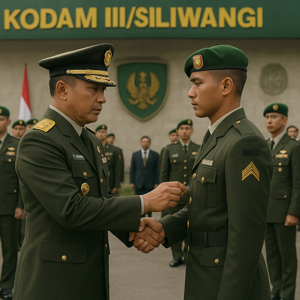 Pangdam III/Siliwangi Lantik Sersan Dua Baru, Awal Pengabdian Penuh Integritas