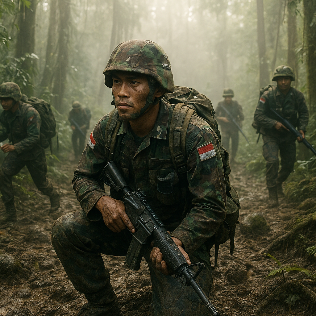 TNI AD Laksanakan Latihan Gabungan Hutan Rimba di Papua