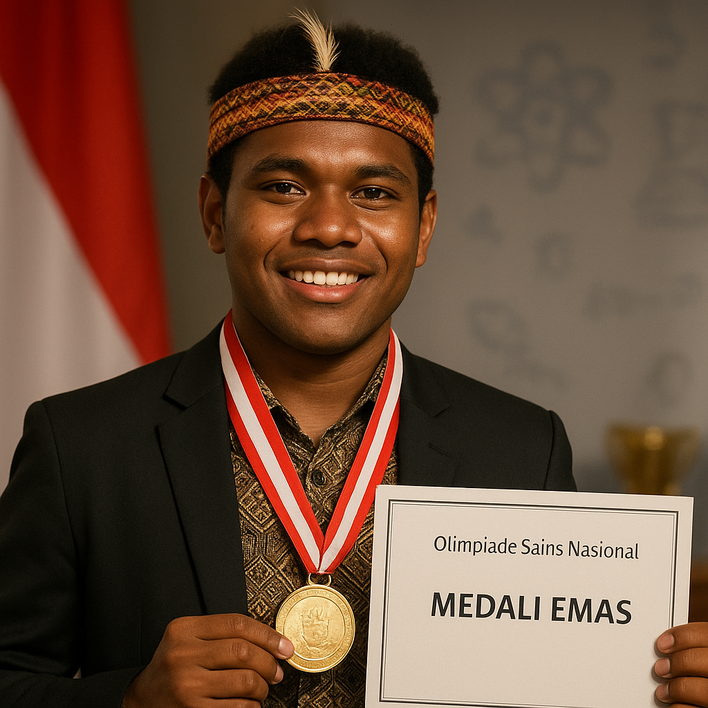 Pemuda Asal Papua Raih Medali Emas Olimpiade Sains Nasional: Bukti Generasi Emas Bangsa