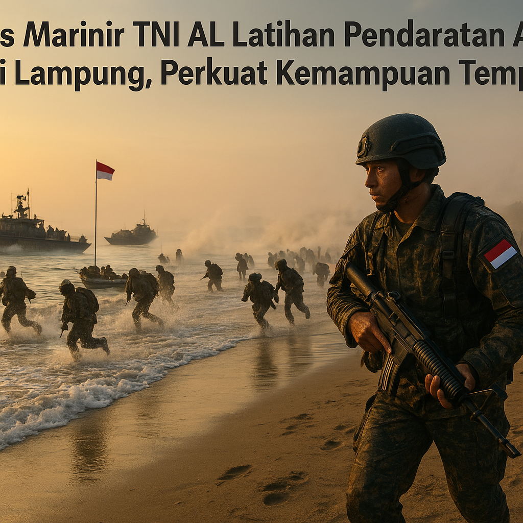Korps Marinir TNI AL Latihan Pendaratan Amfibi di Lampung, Perkuat Kemampuan Tempur