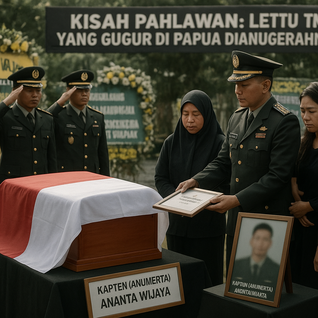 Kisah Pahlawan: Lettu TNI Purna yang Gugur di Papua Dianugerahi Kenaikan Pangkat