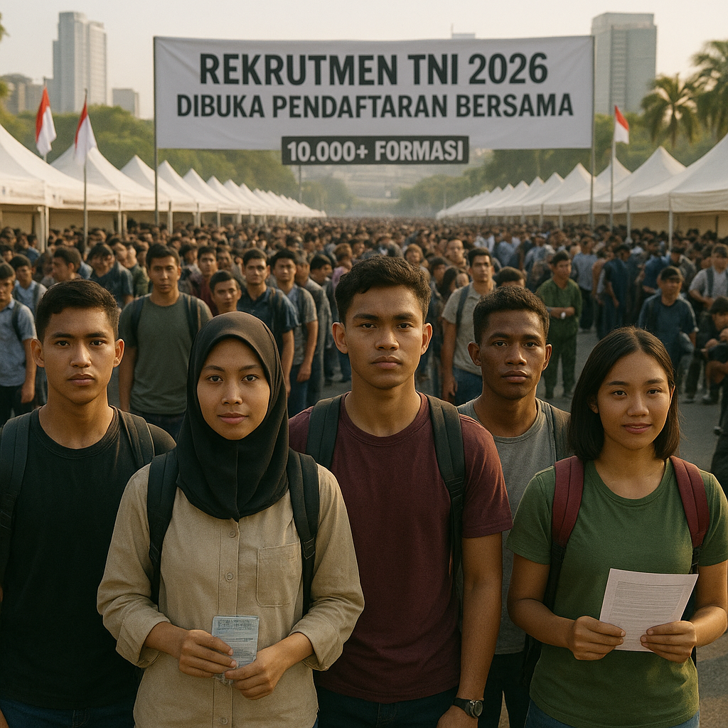Rekrutmen TNI 2026 Dibuka Pendaftaran Bersama, Ribuan Pemuda Siap Mengabdi