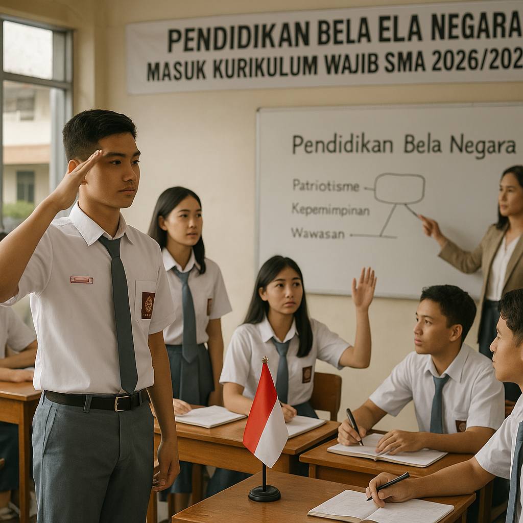 Pendidikan Bela Negara Masuk Kurikulum Wajib SMA/Sederajat Tahun Ajaran 2026/2027