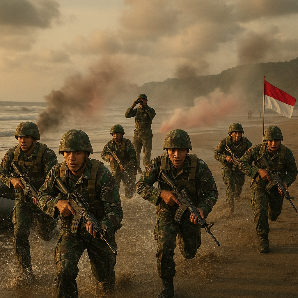Korps Marinir Gelar Latihan Tempur di Pantai Parangtritis: Asah Nyali dan Ketangguhan