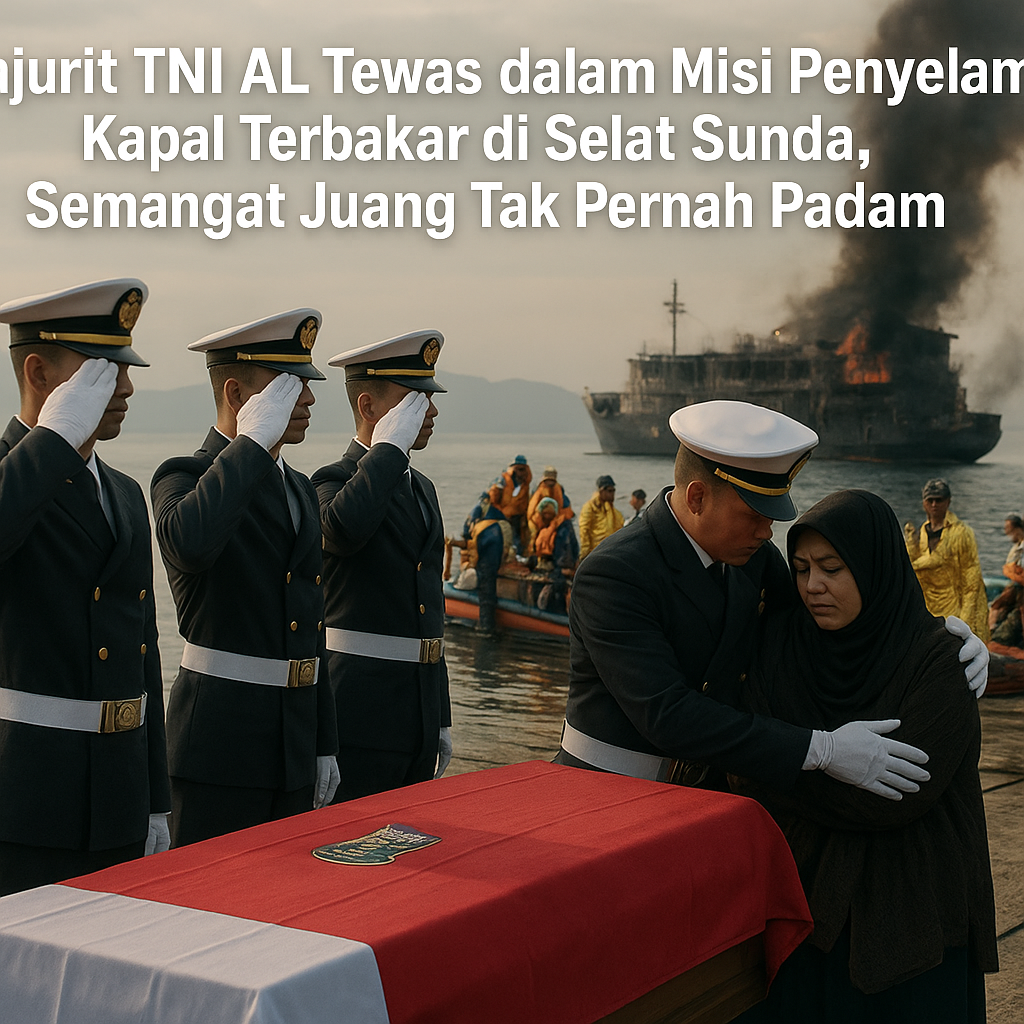 Prajurit TNI AL Tewas dalam Misi Penyelamatan Kapal Terbakar di Selat Sunda, Semangat Juang Tak Pernah Padam