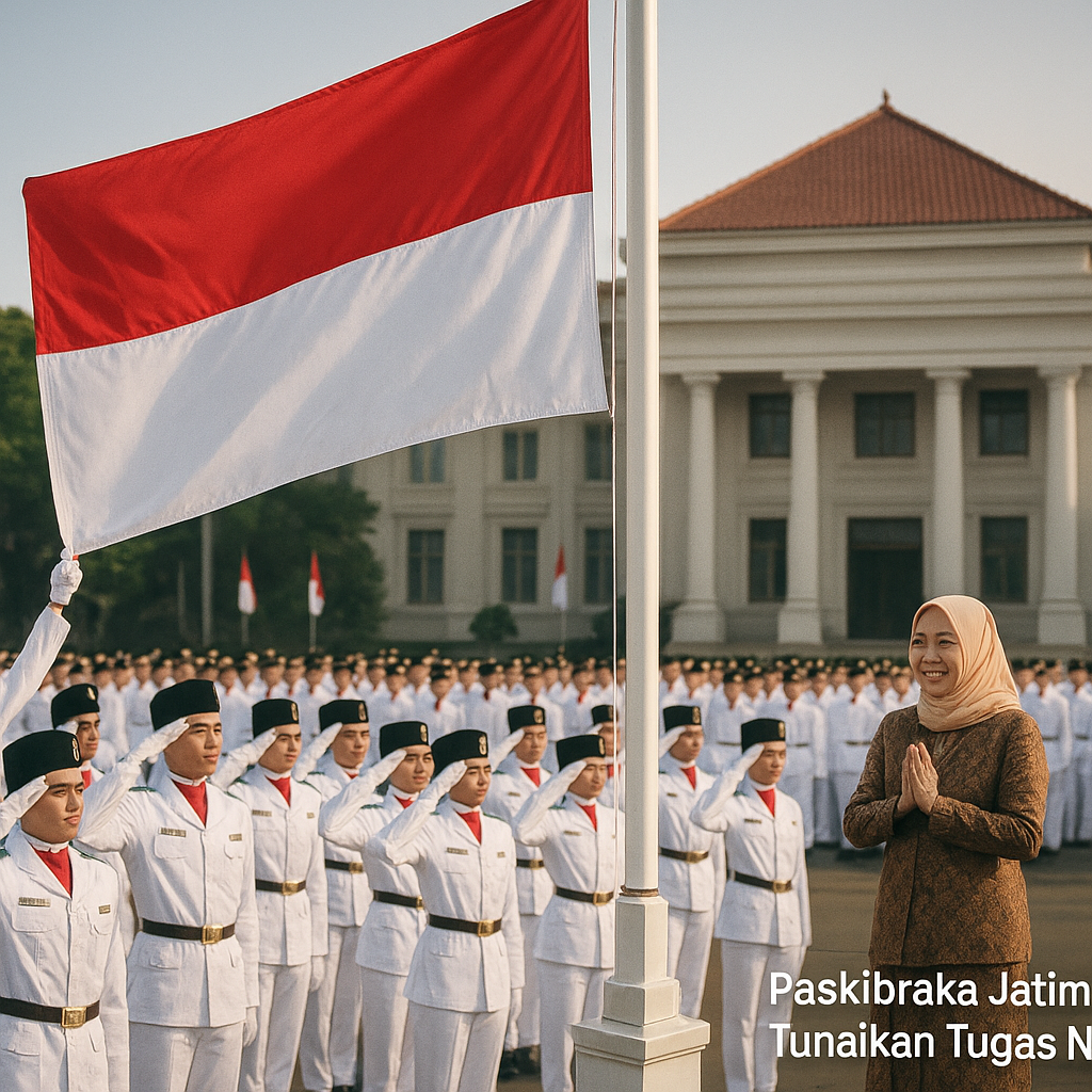Paskibraka Jatim Sukses Tunaikan Tugas Negara, Gubernur Khofifah Dorong Jadi Generasi Penerus Berintegritas