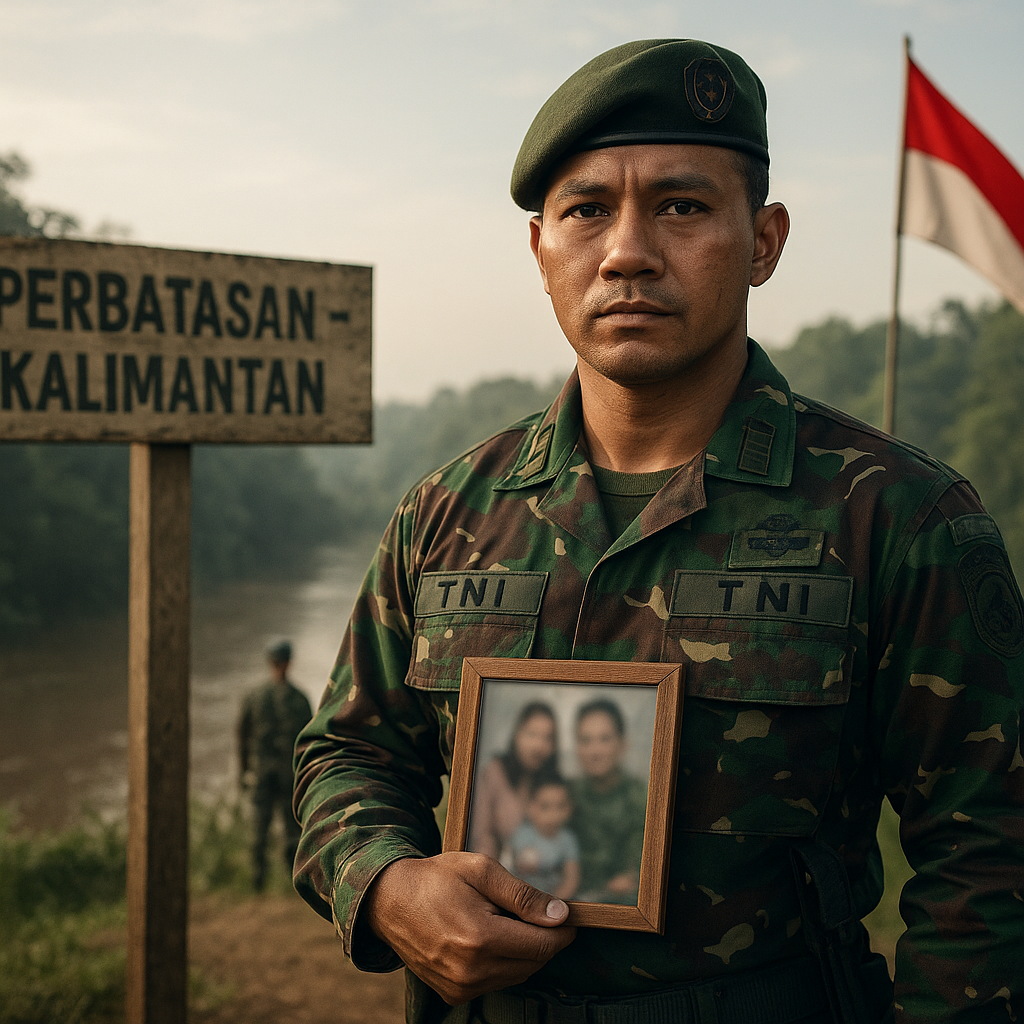Prajurit TNI Rela Tinggalkan Keluarga Demi Tugas di Perbatasan: Kisah Kopda Andika, Pahlawan Penjaga NKRI