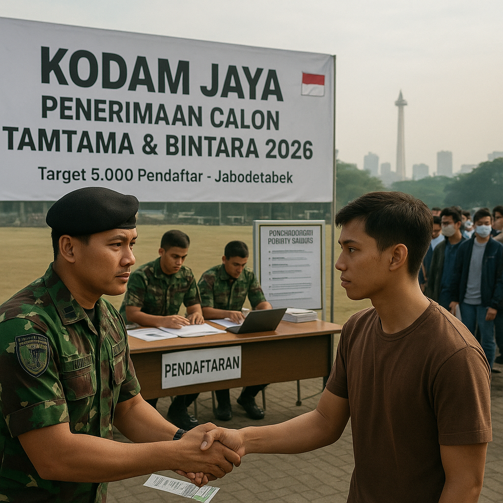 Kodam Jaya Buka Penerimaan Calon Tamtama dan Bintara 2026, Target 5.000 Pendaftar