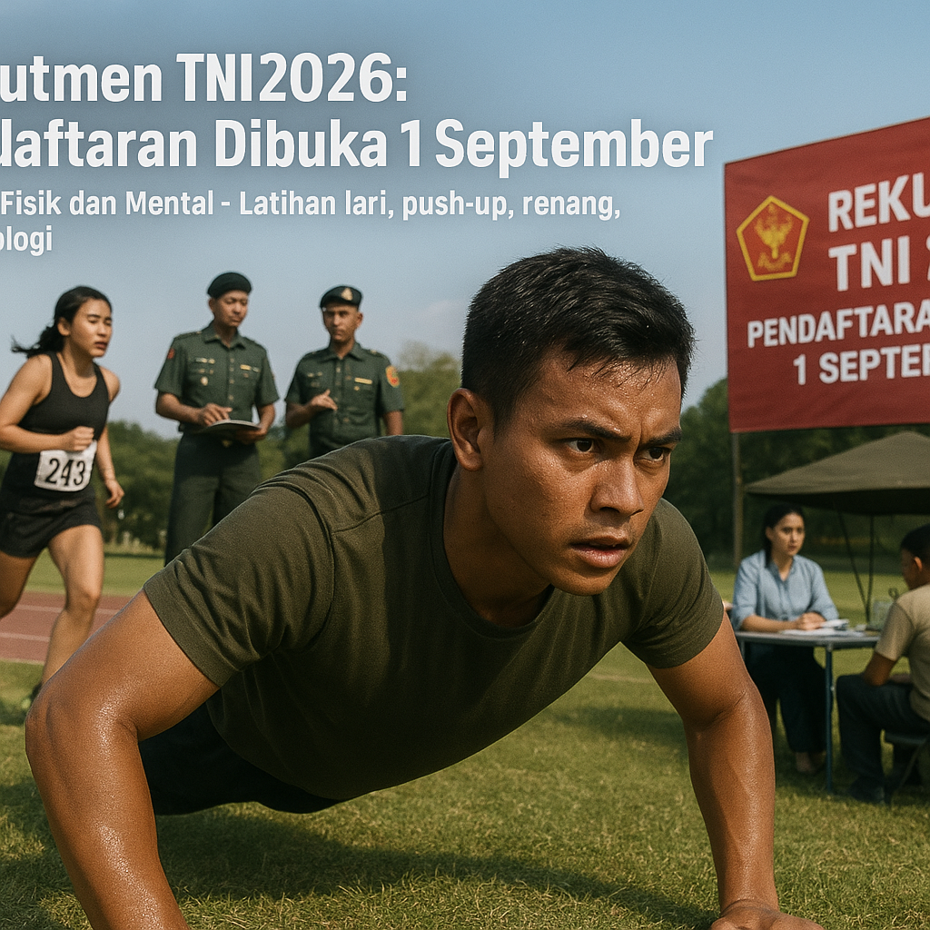 Rekrutmen TNI 2026: Pendaftaran Dibuka 1 September, Siapkan Fisik dan Mental