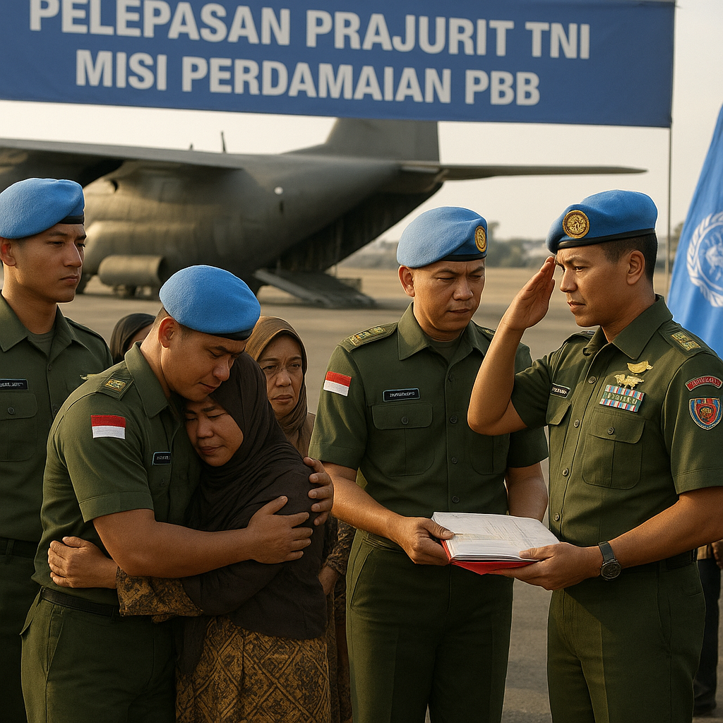 Upacara Pelepasan Prajurit TNI yang Akan Bertugas di Misi Perdamaian PBB