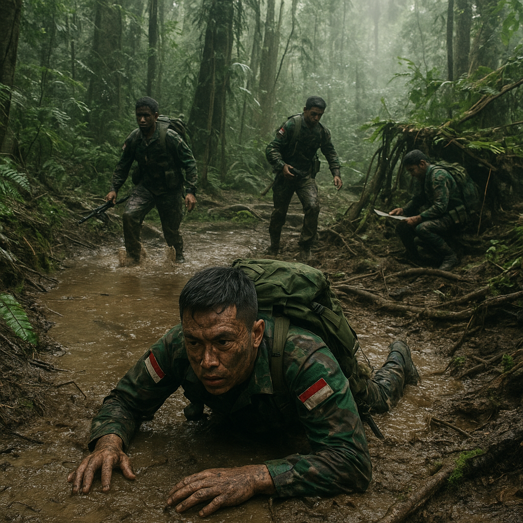 Latihan Survival Pasukan Khusus TNI di Hutan Belantara Kalimantan, Uji Ketahanan Fisik dan Mental Ekstrem