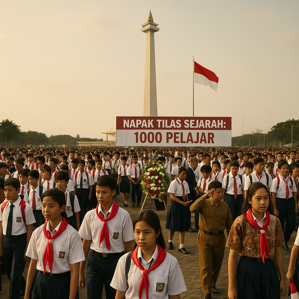 Napak Tilas Sejarah: 1000 Pelajar Ikuti Jejak Perjuangan Pahlawan di Monumen Nasional