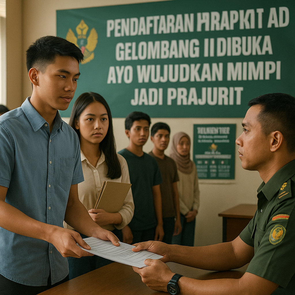Pendaftaran Bintara PK TNI AD Gelombang II Dibuka, Ayo Wujudkan Mimpi Jadi Prajurit