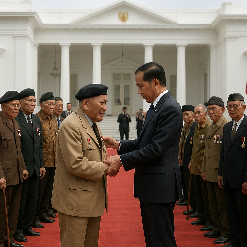 Penghargaan Bintang Gerilya untuk 15 Veteran Pejuang Kemerdekaan di Istana Negara