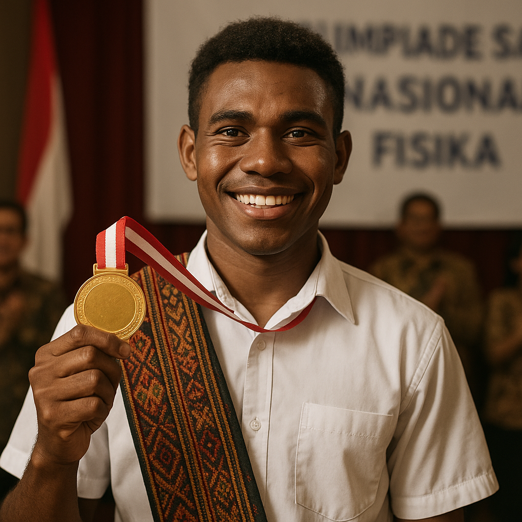 Pemuda Papua Raih Medali Emas Olimpiade Sains Nasional, Bukti Anak Daerah Mampu Bersaing