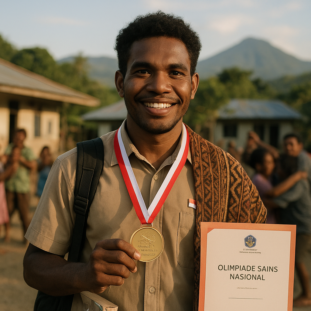 Pemuda Asal Papua Raih Medali Emas di Olimpiade Sains Nasional
