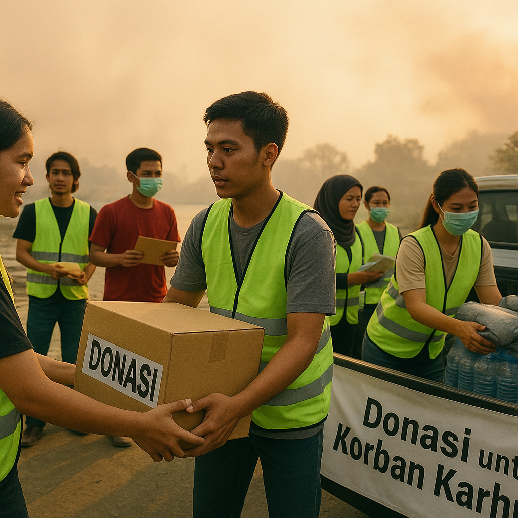 Semangat Pemuda Banjarmasin Kumpulkan Donasi untuk Korban Karhutla