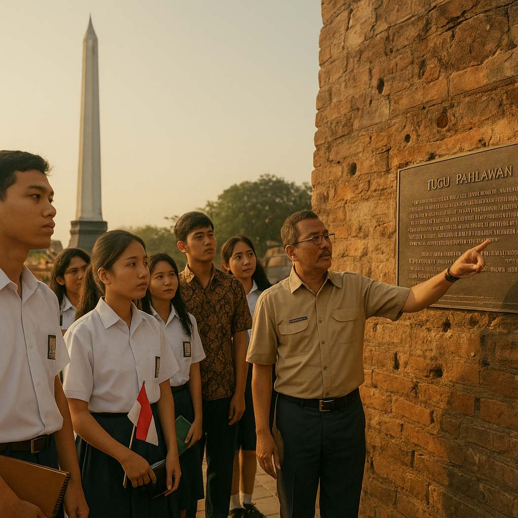 Napak Tilas Jejak Pertempuran Surabaya 1945 oleh Siswa SMA Se-Jawa Timur
