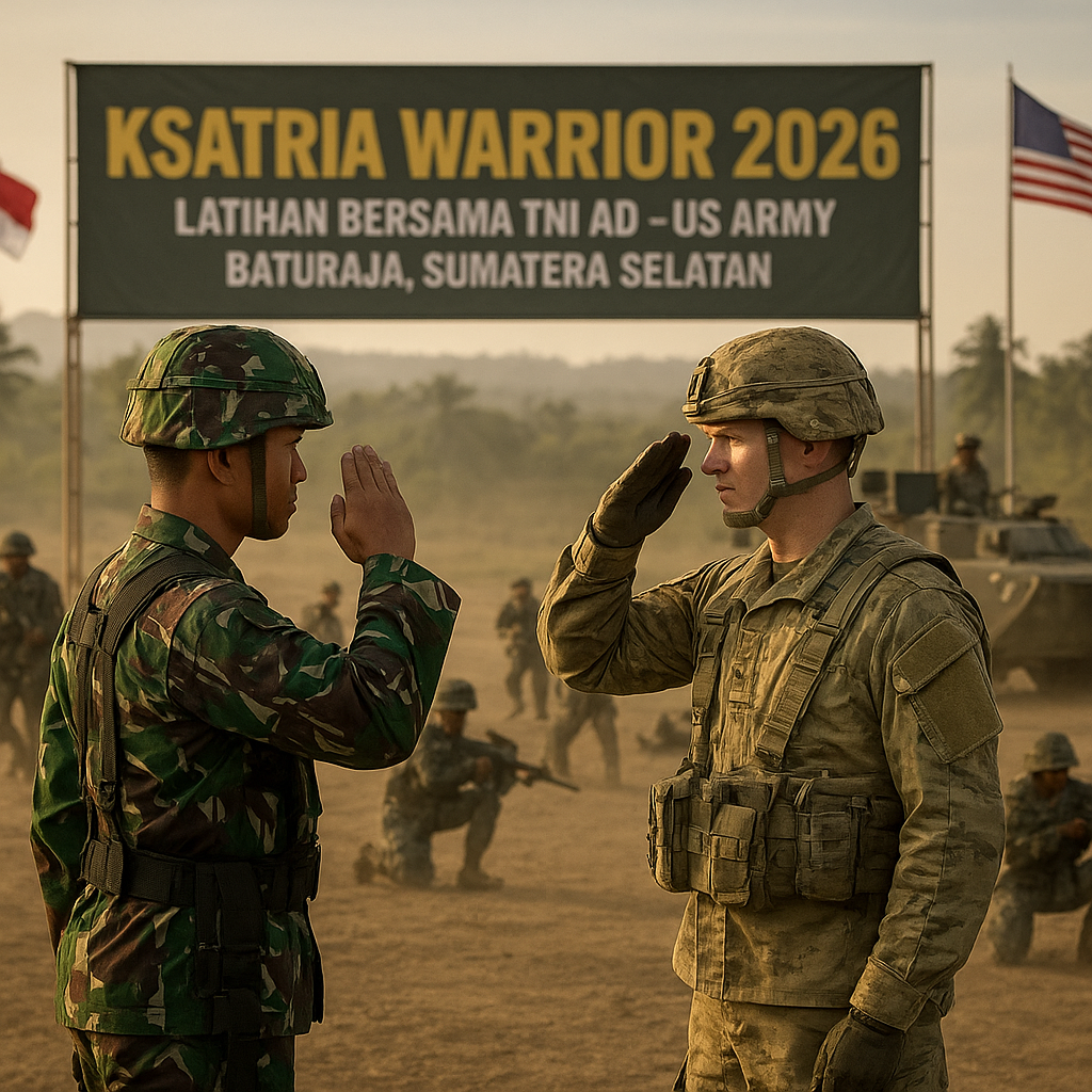 Ksatria Warrior 2026 Tuntas: TNI AD dan US Army Perkuat Persaudaraan Tempur di Bumi Sriwijaya