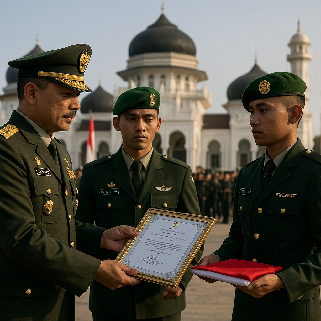 Panglima TNI Beri Penghargaan Istimewa Atas Aksi Heroik Dua Prajurit TNI di Masjid Baiturrahman