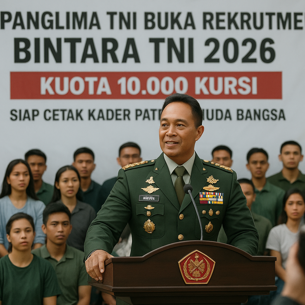 Panglima TNI Buka Rekrutmen Bintara, Siap Cetak Kader Patriot Muda Bangsa