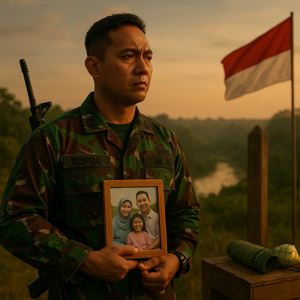 Kisah Kopda Andika: Rela Tinggalkan Keluarga Demi Tugas Perbatasan