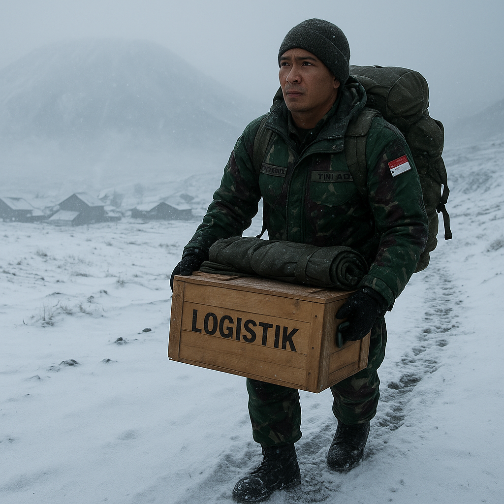 Kisah Kopda Andi Nugroho, Prajurit TNI AD yang Rela Tempuh 20 KM Bersalju Demi Bantu Warga Terisolir