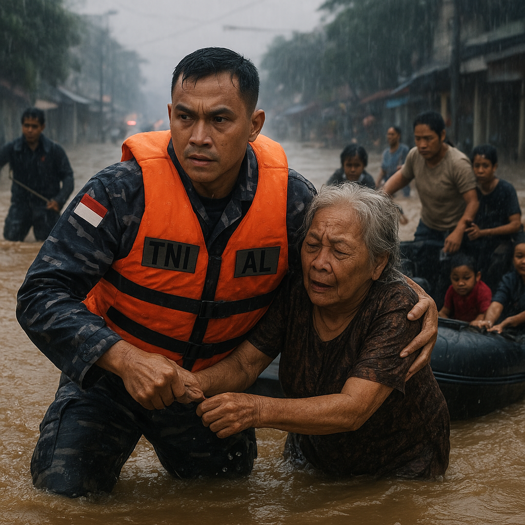 Kisah Heroik Lettu Marinus, Prajurit TNI AL yang Selamatkan Warga Saat Banjir Bandang di Manado
