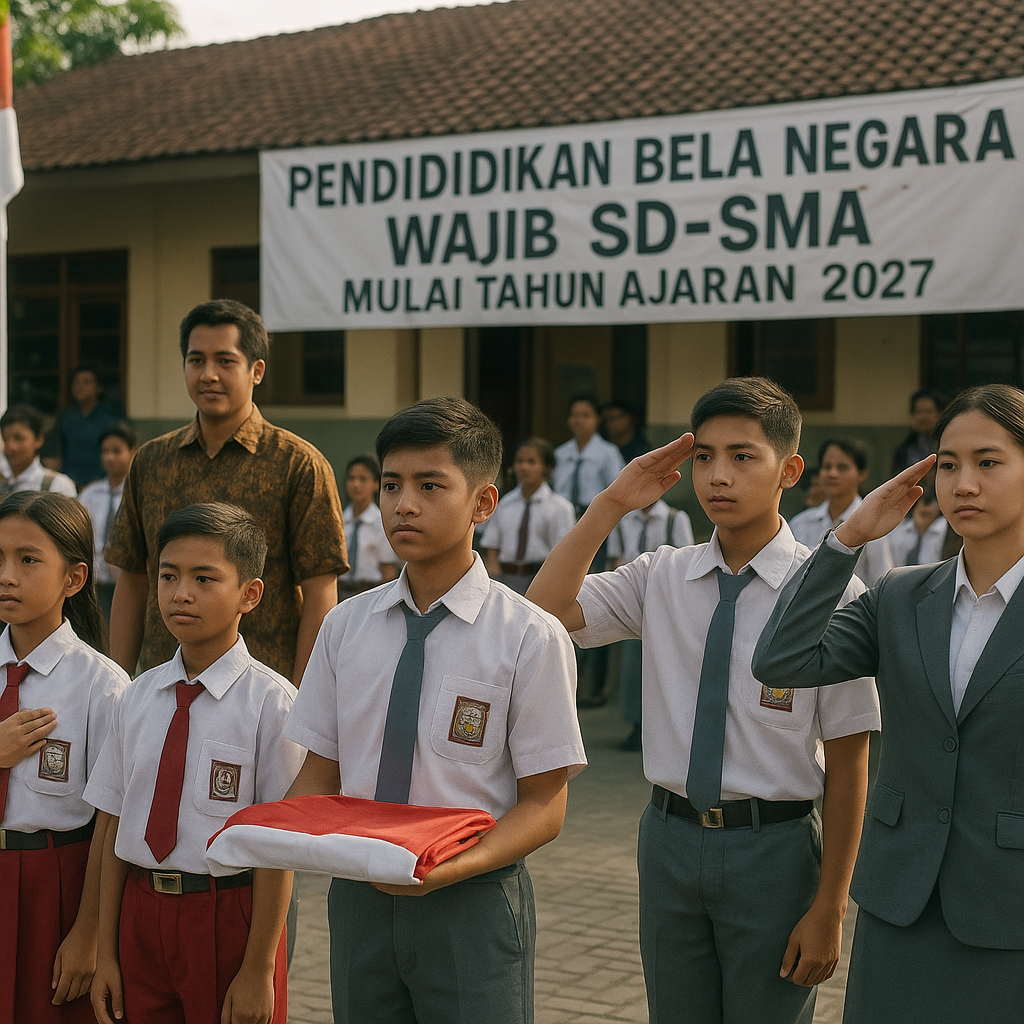Pendidikan Bela Negara Masuk Kurikulum Wajib SD-SMA Mulai Tahun Ajaran 2027