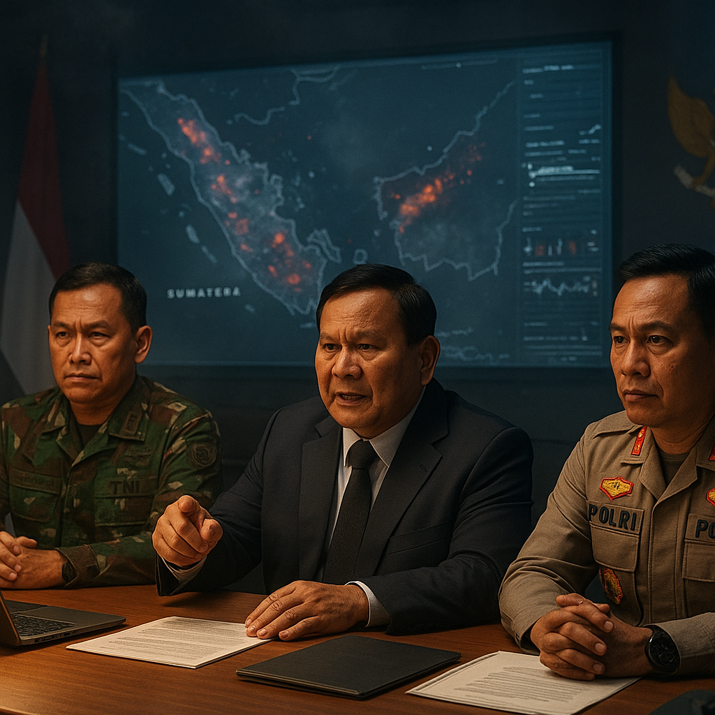 Prabowo Panggil Panglima TNI & Kapolri Malam-Malam, Komando Kuat Atasi Karhutla Sumatra-Kalimantan