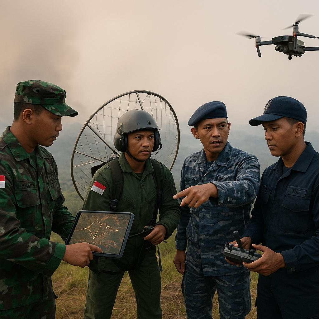 Tentara dari Tiga Matra TNI Bergerak Cepat! Jalur Udara Menuju Hotspot Kalbar Mulai Dipetakan