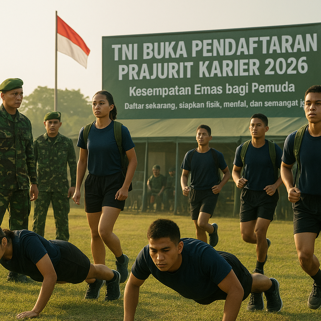 TNI Buka Pendaftaran Prajurit Karier 2026, Kesempatan Emas bagi Pemuda