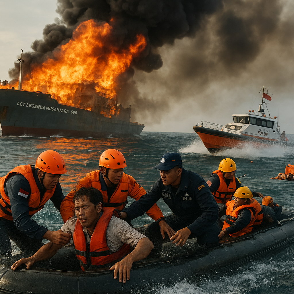 Jiwa Kemanusiaan di Laut Lepas: Evakuasi Heroik Awak Kapal Terbakar di Kabaena