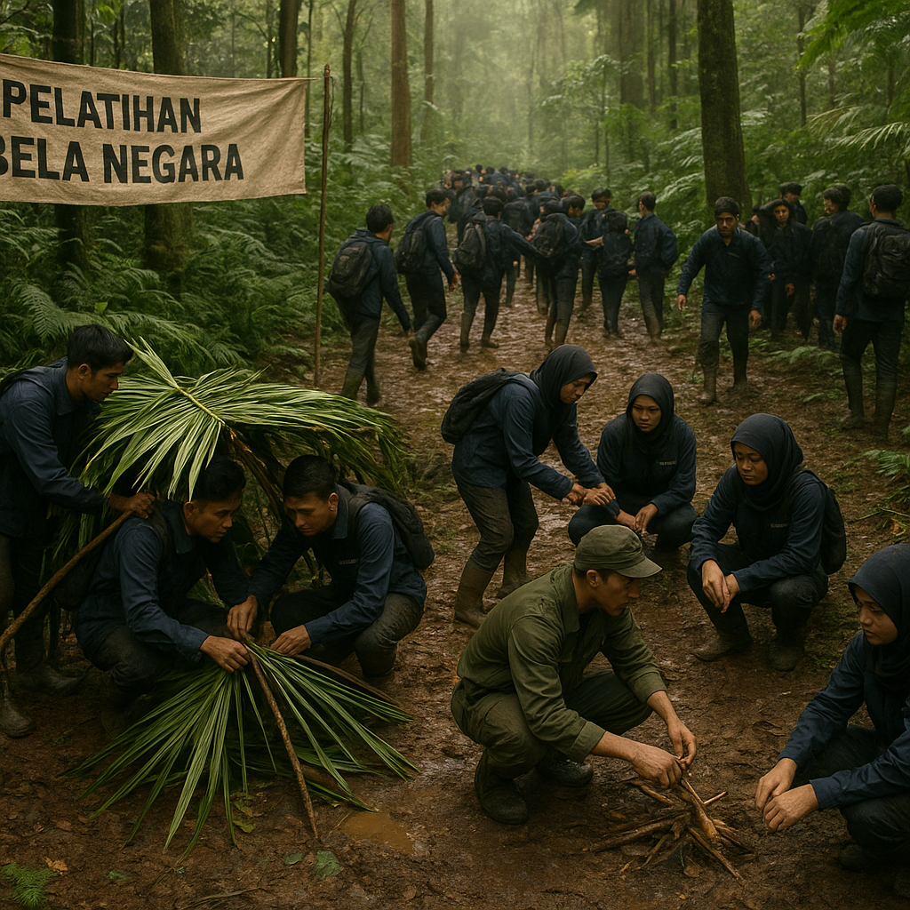 Bela Negara: Mahasiswa Universitas Brawijaya Ikuti Pelatihan Survival di Hutan Tropis