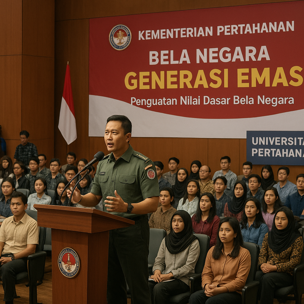 Kemhan Bentuk Generasi Emas Melalui Penguatan Nilai Dasar Bela Negara