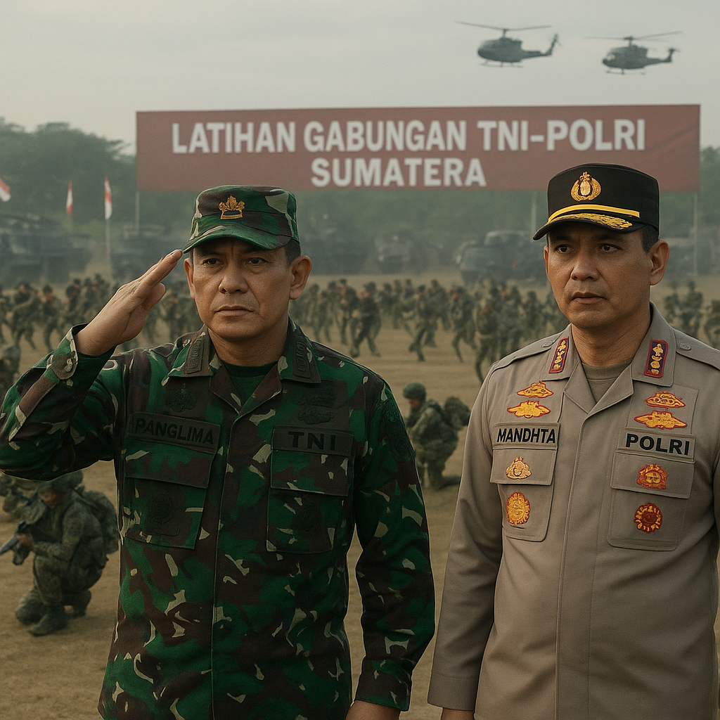 Panglima TNI Tinjau Kesiapan Latihan Gabungan TNI-Polri di Sumatera