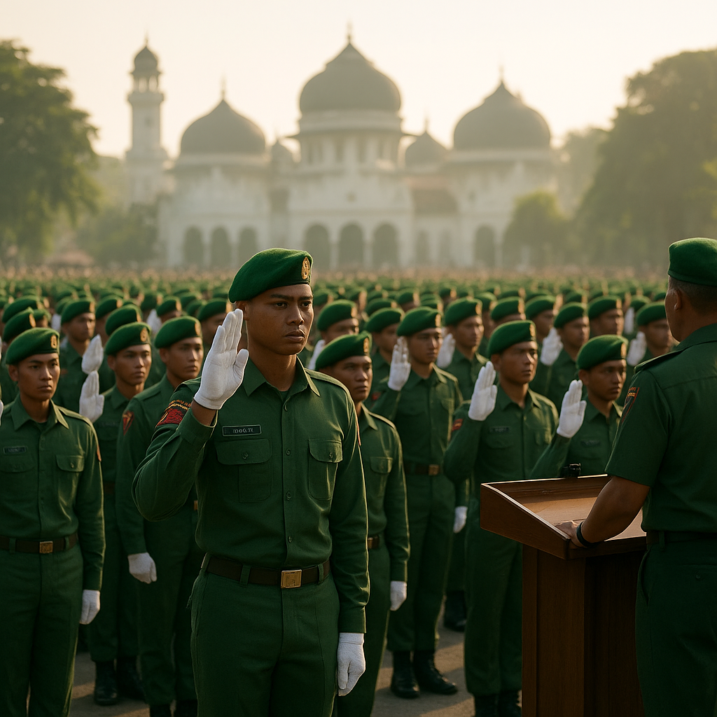 633 Prajurit Tamtama Baru TNI AD Bersumpah Setia Usai Perjalanan Disiplin Besi di Aceh
