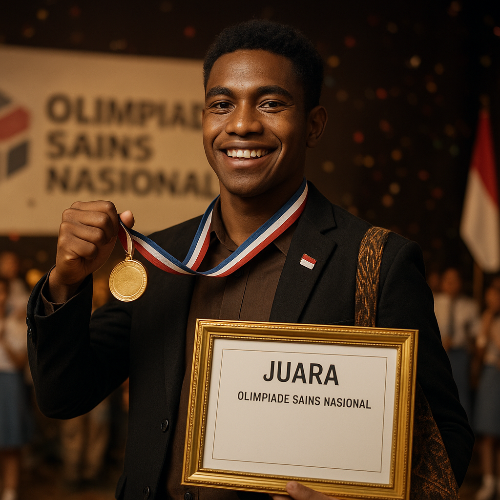 Pemuda Asal Papua Raih Medali Emas Olimpiade Sains Nasional, Banggakan Indonesia