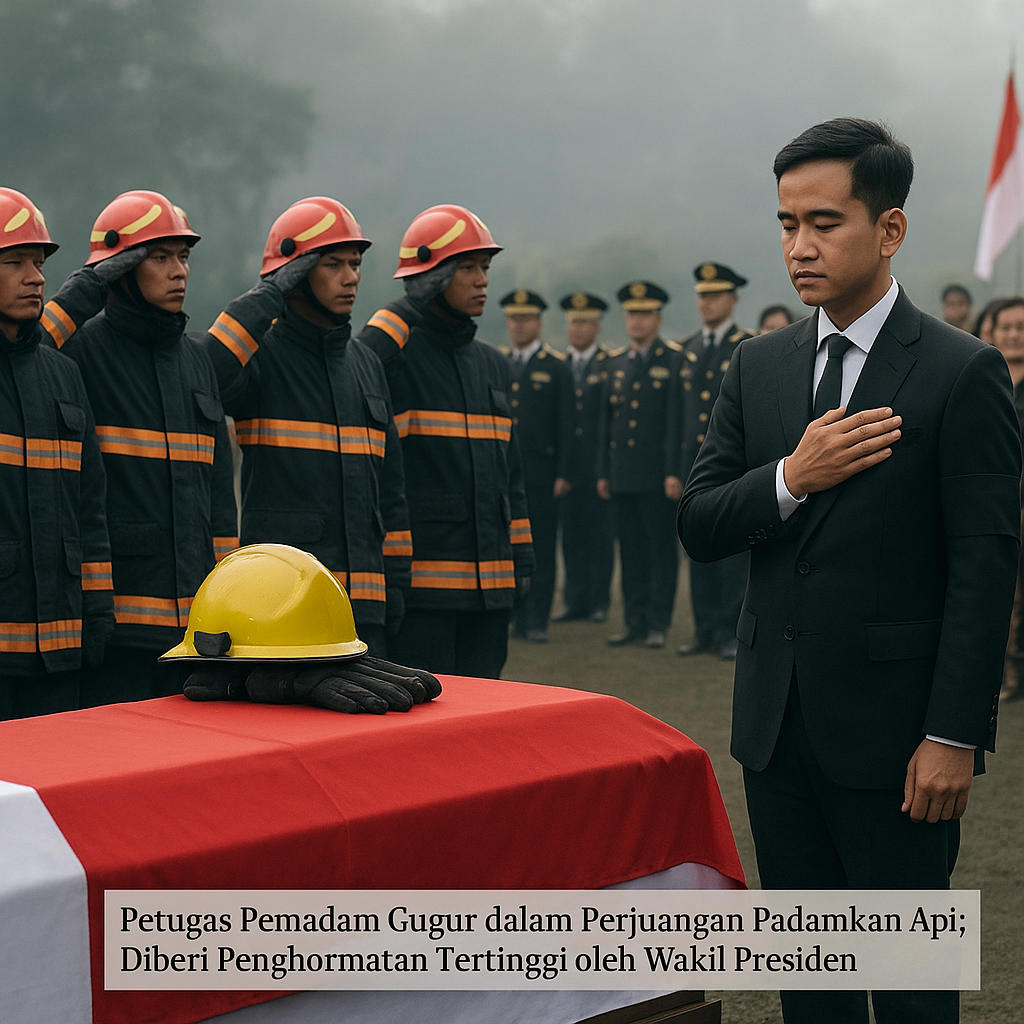 Petugas Pemadam Gugur dalam Perjuangan Padamkan Api, Diberi Penghormatan Tertinggi oleh Wakil Presiden