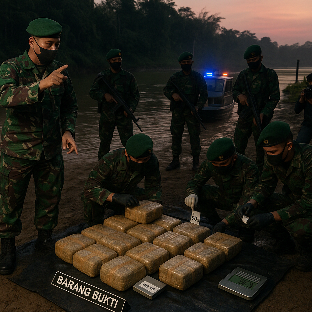 Prajurit TNI AD Gagalkan Penyelundupan Narkoba di Perbatasan, Bukti Pengabdian Tanpa Henti