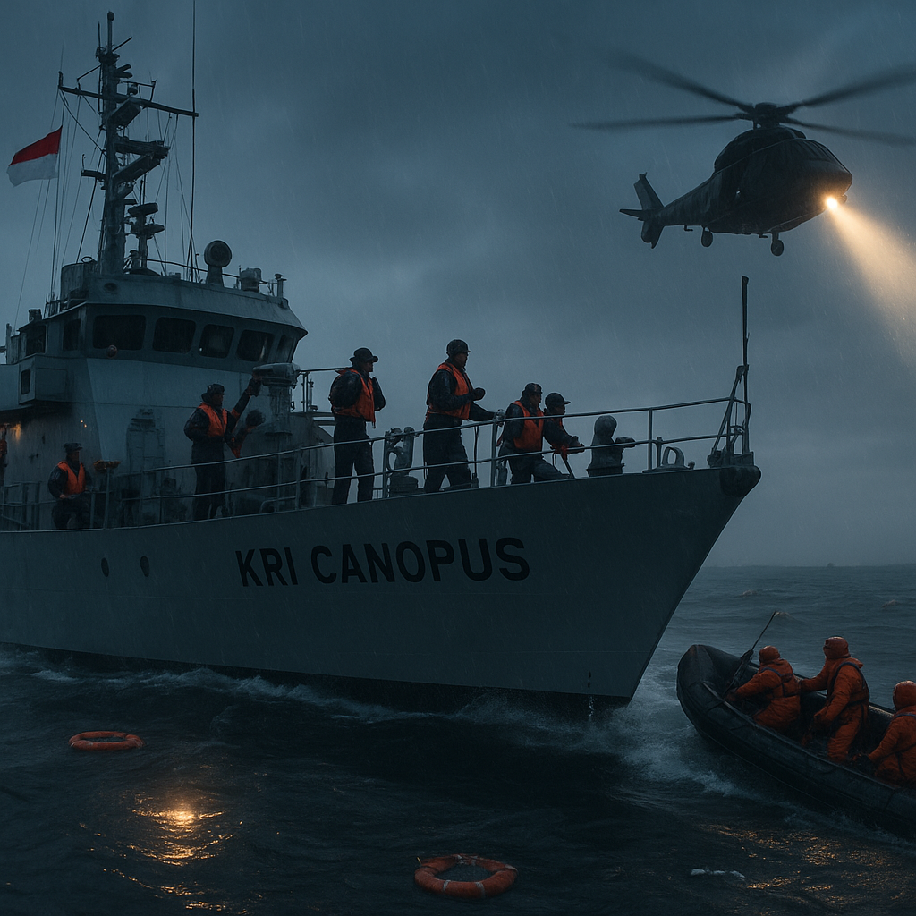 KRI Canopus Diterjunkan: Tekad Besi TNI AL Mencari 129 Korban KM Virgo di Lautan Bergejolak