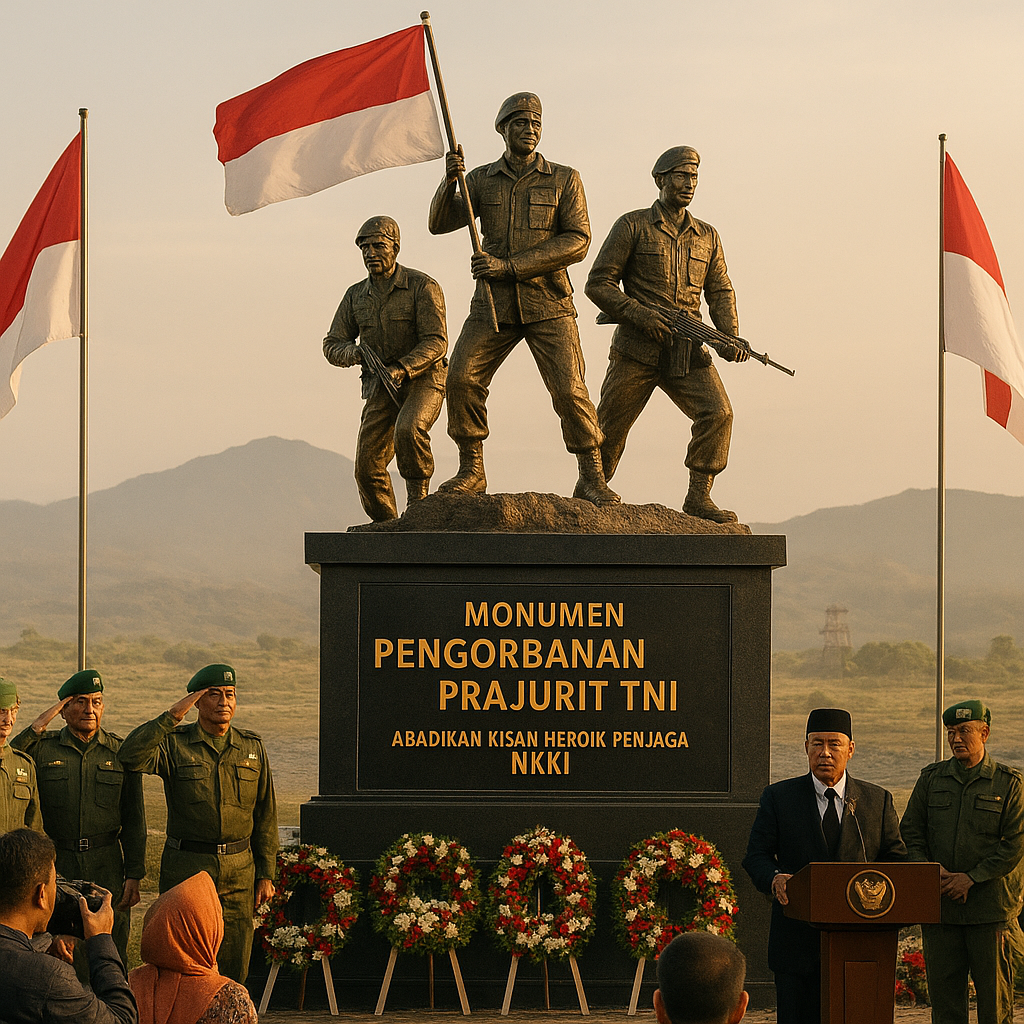 Monumen Pengorbanan Prajurit TNI di Perbatasan Diresmikan, Abadikan Kisah Heroik Penjaga NKRI