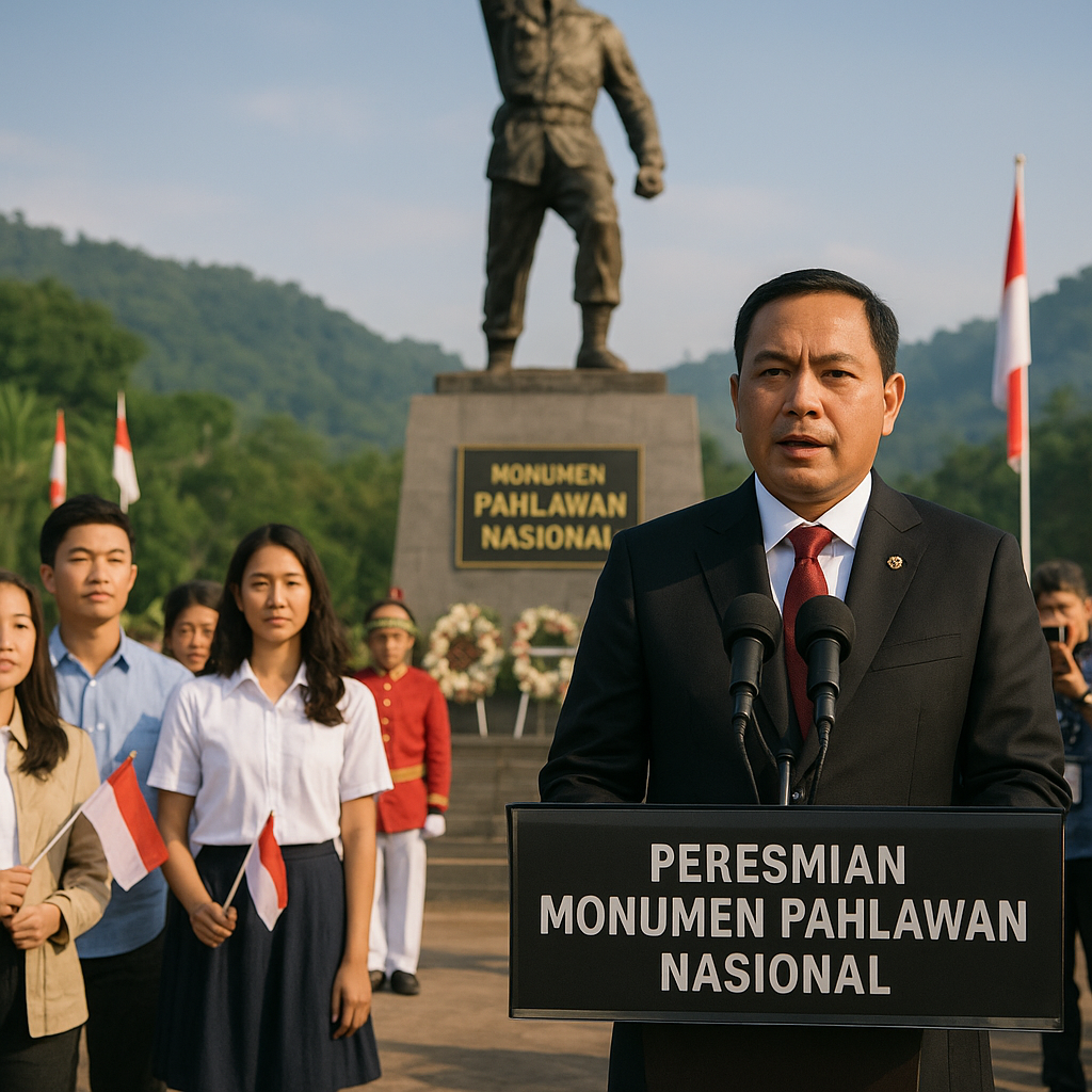 Menhan Resmikan Monumen Pahlawan Nasional, Ajak Generasi Muda Meneladani Semangat Juang