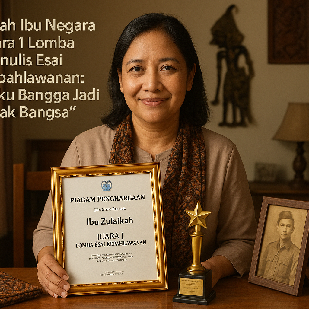 Kisah Ibu Negara Juara 1 Lomba Menulis Esai Kepahlawanan: 'Aku Bangga Jadi Anak Bangsa'
