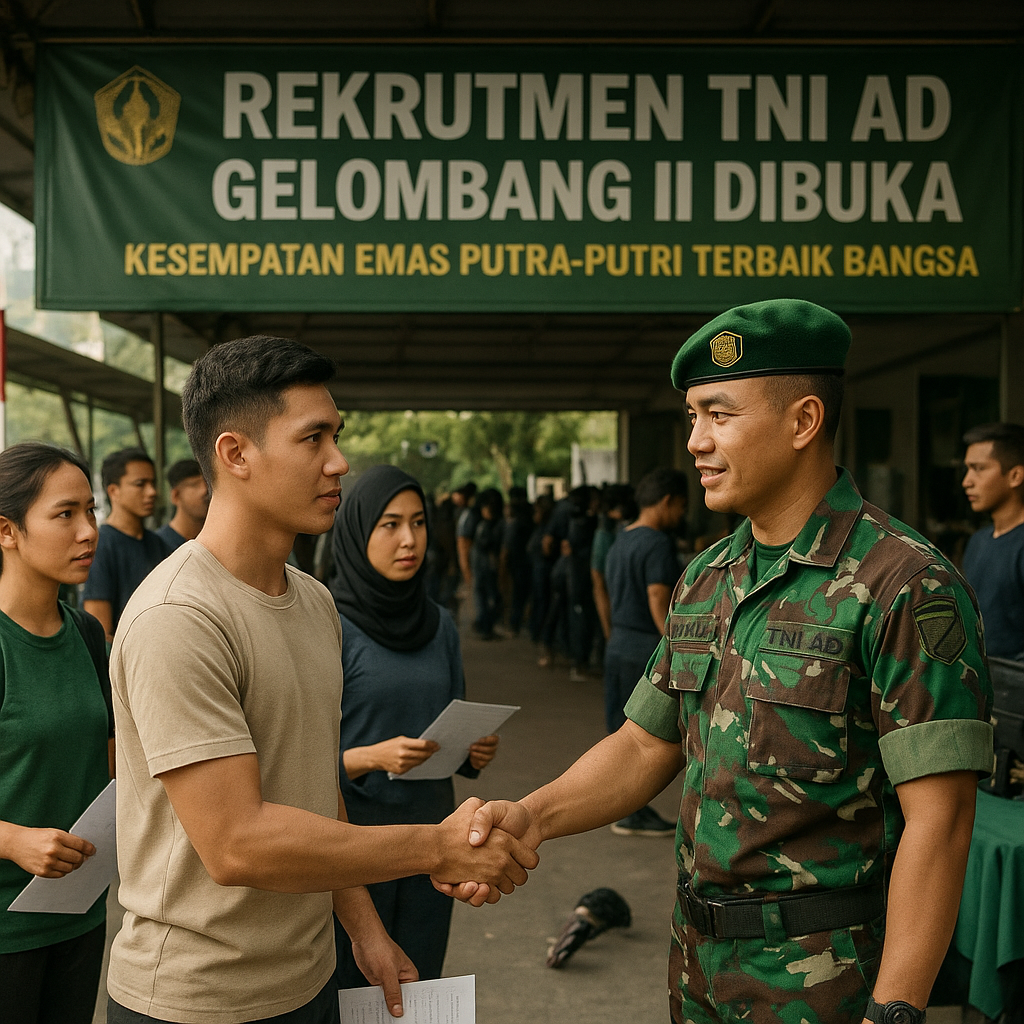 Rekrutmen TNI AD Gelombang II Dibuka, Kesempatan Emas Putra-Putri Terbaik Bangsa