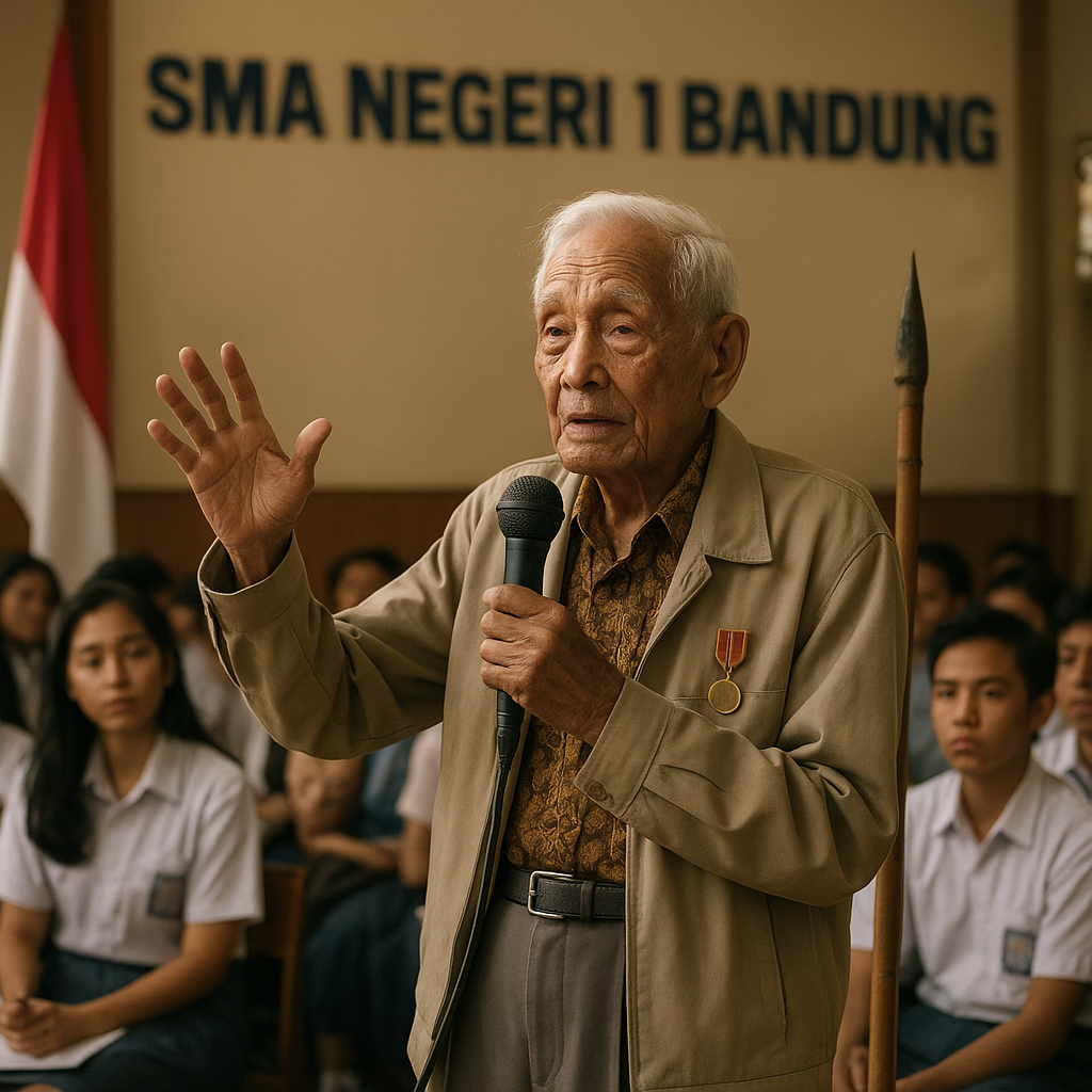 Veteran Perang Usia 97 Tahun Berbagi Kisah di Sekolah, Bangkitkan Semangat Patriotik Siswa